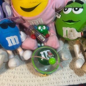 M&M'S Colorful Stuffed Animals - Blue, Pink, Green
